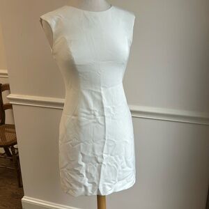 Milly White Sheath Dress black Back Zipper Size 4 EUC